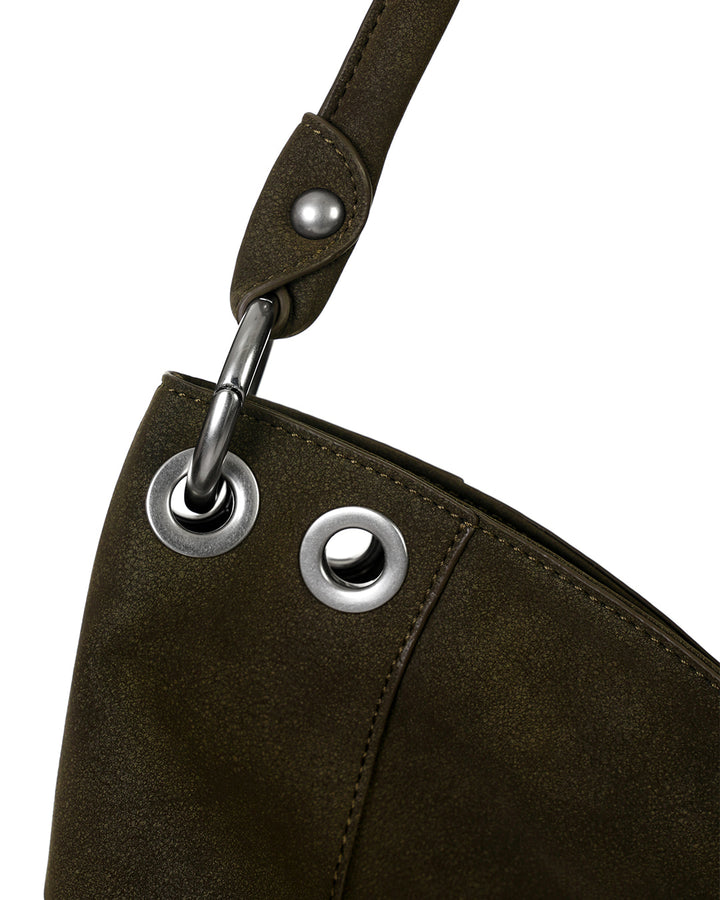 Stand Oil Lua Bag — Nubuck Crossbody — Khaki Brown