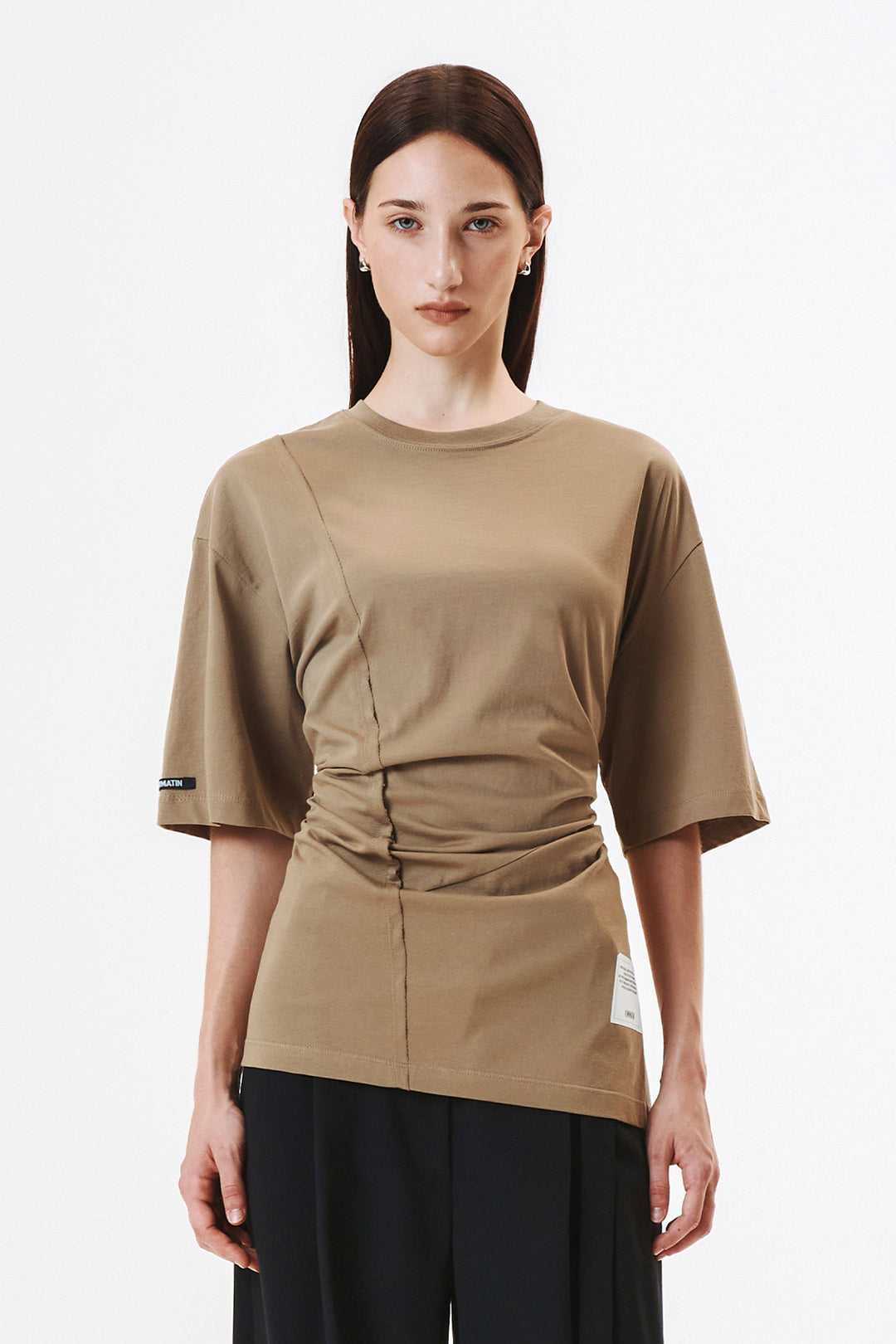 KIMMATIN Hook and Eye Point Two Way Top — Beige