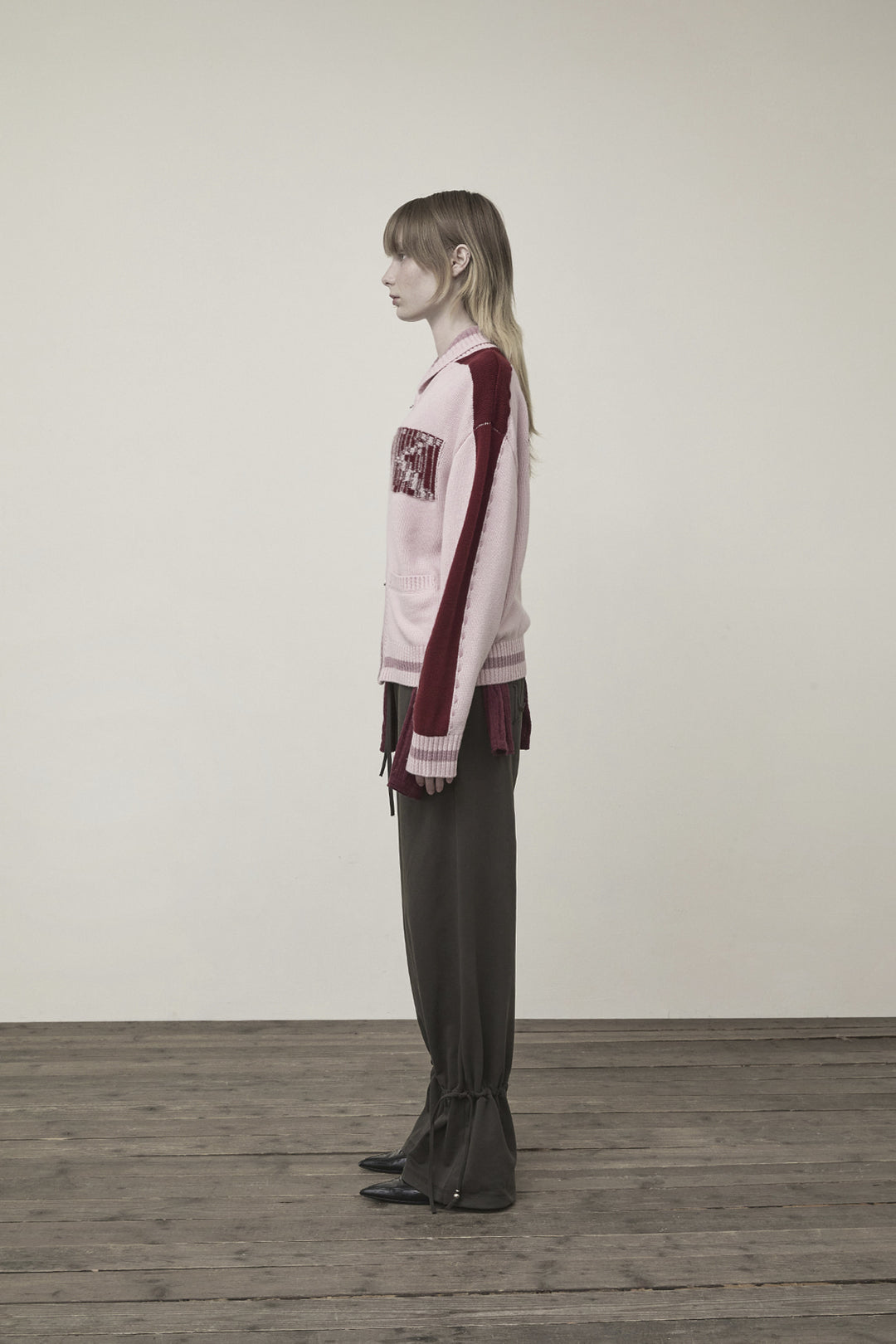 Matin Kim Initial Knit Zip Up — Pink