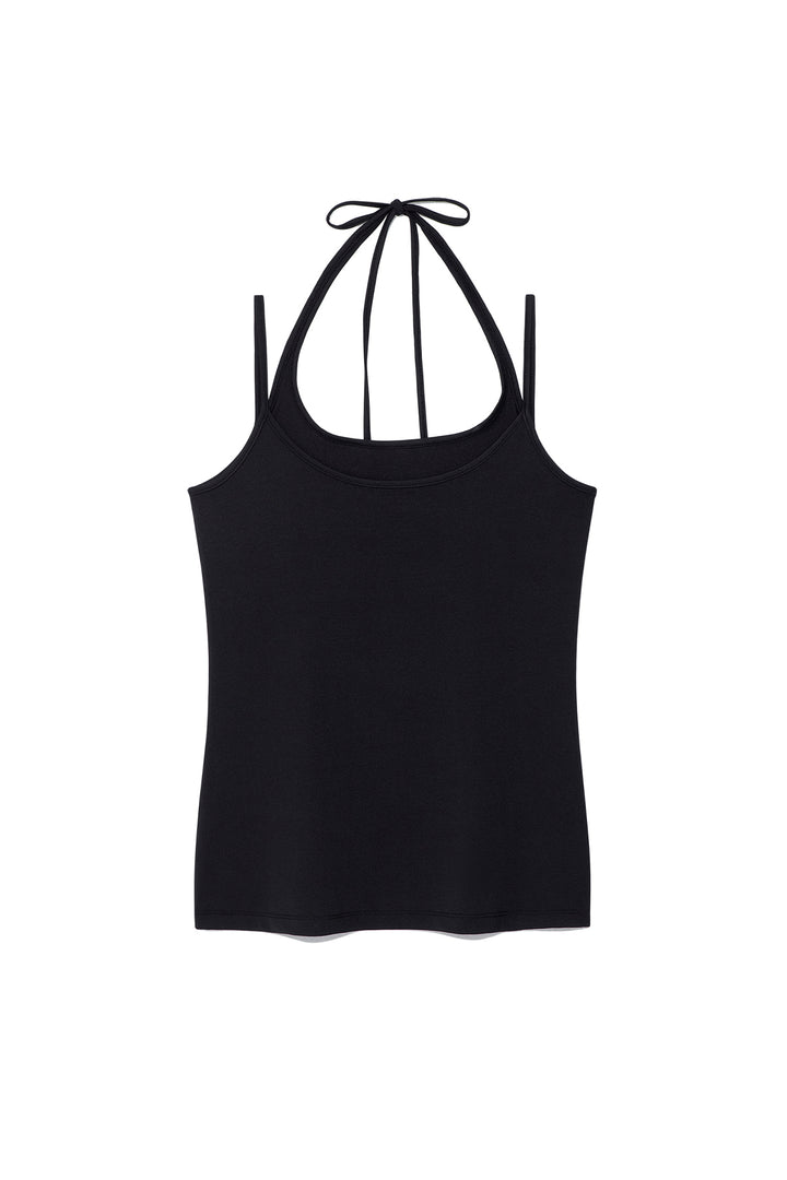 Matin Kim String Halter Neck Tank — Black