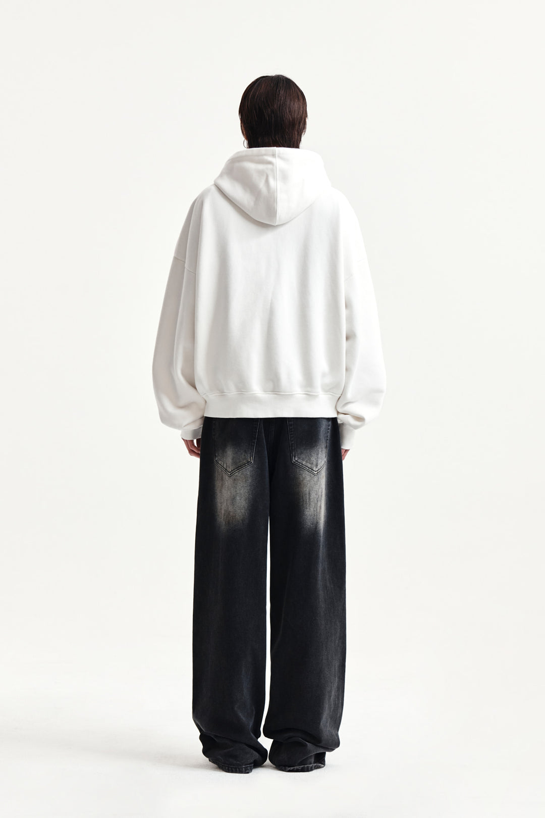 Matin Kim Vintage Dirty Washed Denim Pants — Black