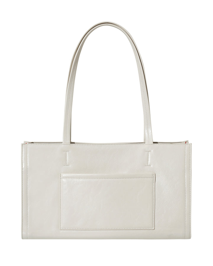 Stand Oil Oblong Bag — Sculptural Shoulder Crossbody — Cream