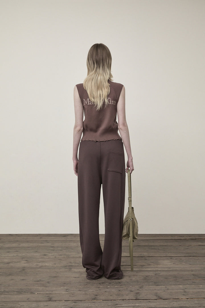 Matin Kim Back Pocket Glitter Sweatpants — Brown