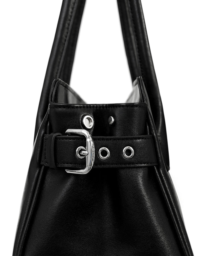 Stand Oil Linea Suede Crossbody Bag — Black