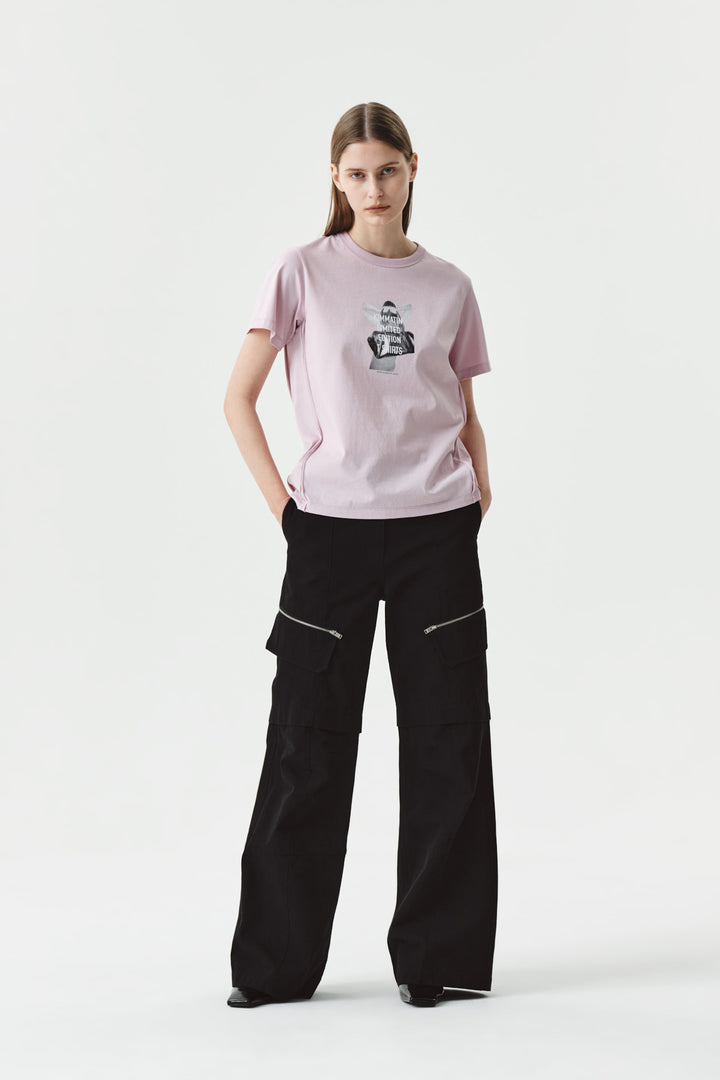 KIMMATIN Campaign Printing Top — Pink