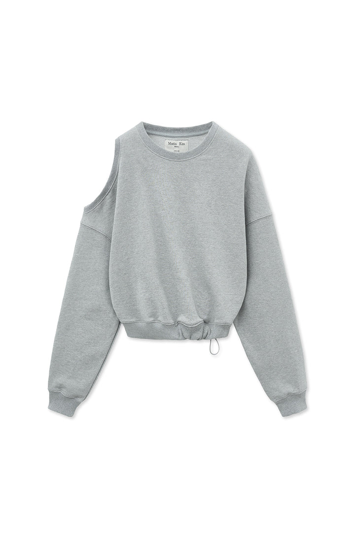 Matin Kim Shoulder Hole Sweatshirt — Gray