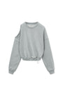 Matin Kim Shoulder Hole Sweatshirt — Gray