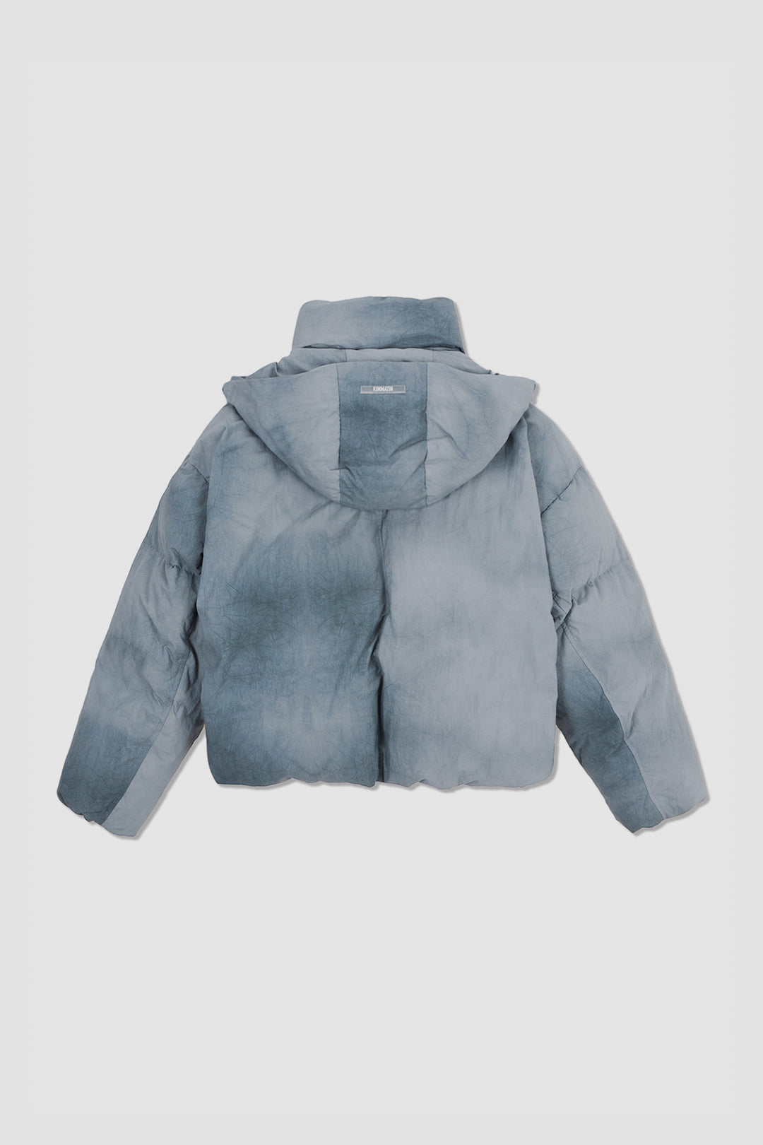 KIMMATIN Dying Effect Volume Puffer Down Jumper — Light Grey