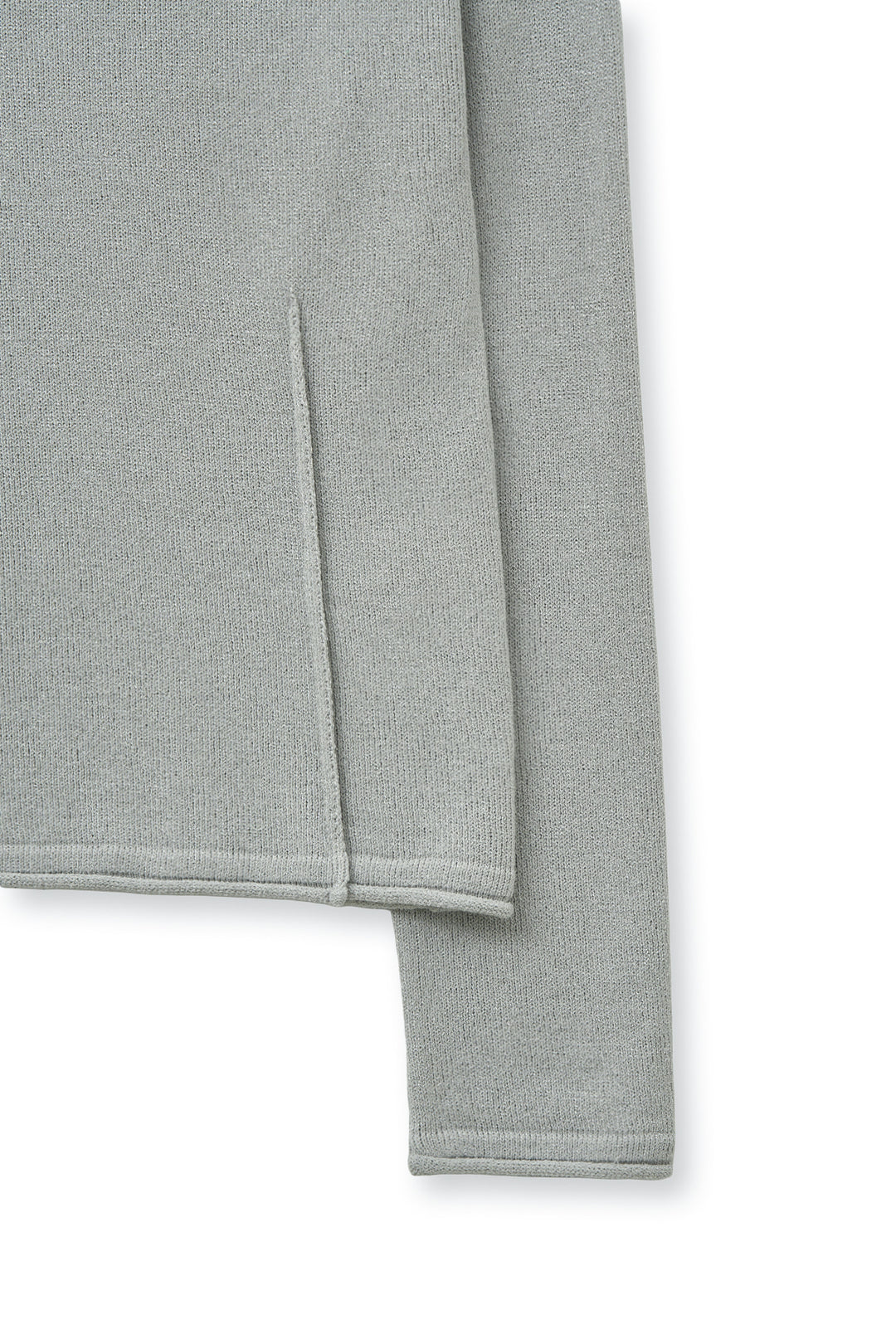Matin Kim Glitter Slim Logo Knit Top — Light Grey