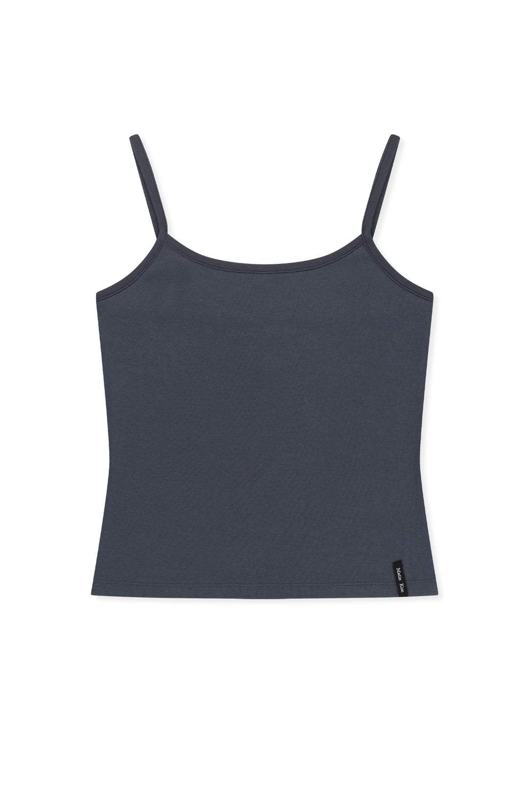 Matin Kim 3/4 Sleeve Layered Tank Top in Smoke — Blue