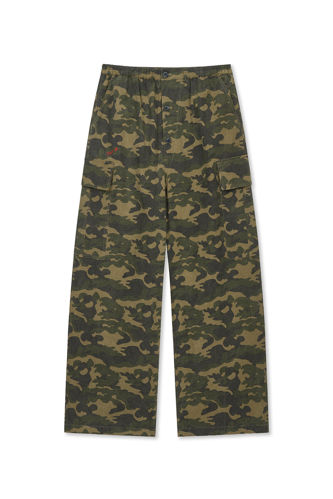 Matin Kim Drawstring Hem Cargo Pants — Khaki