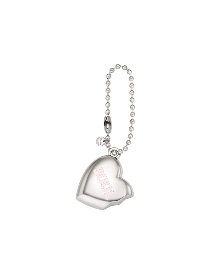 Stand Oil Bestie Keyring — Magnetic Heart Charm — Silver