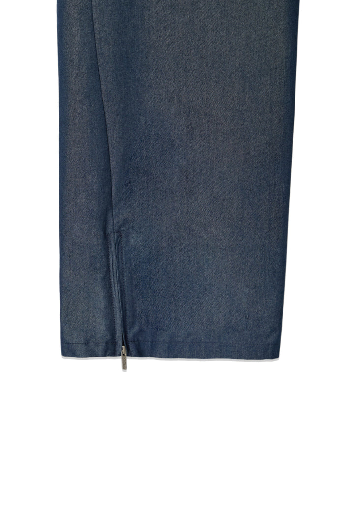 Matin Kim Back Tuck Detail Denim Pants — Navy blue