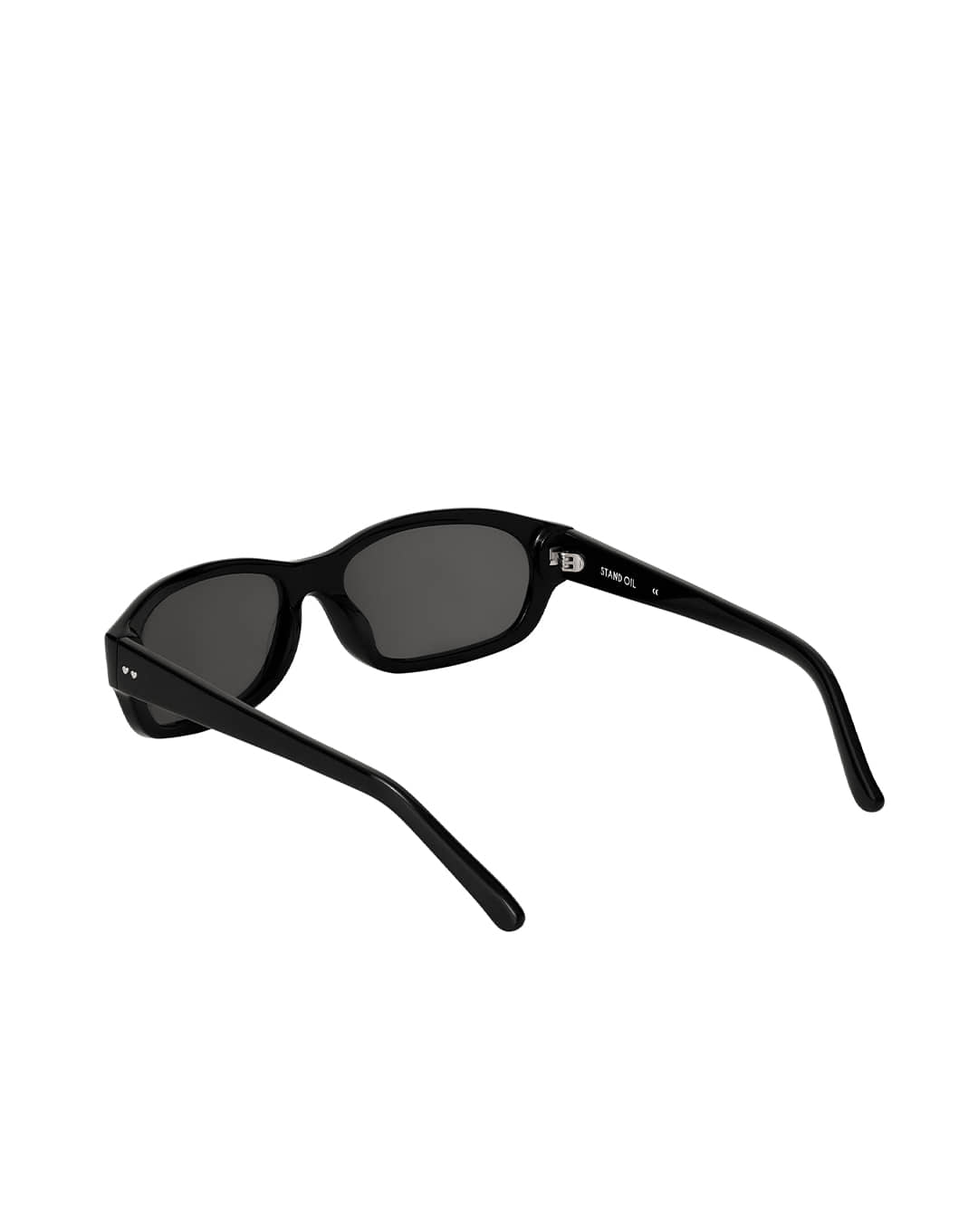 Stand Oil Curved Glow Semi-Goggle Sunglasses — Black