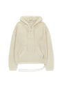 Matin Kim Oversized Mesh Knit Hoodie — Cream