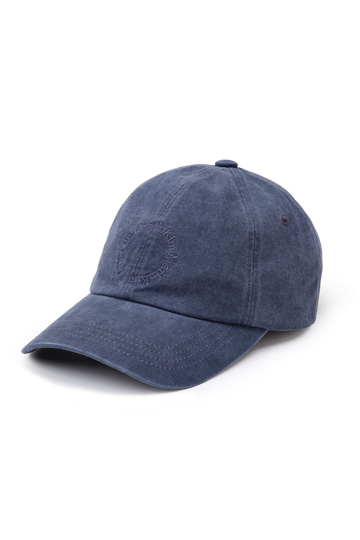 Matin Kim Washed Circle Logo Ball Cap — Navy blue
