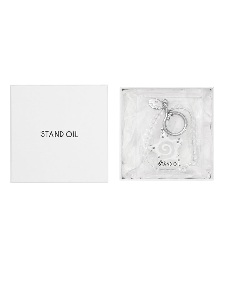 Stand Oil Dot Star Keyring — Silver