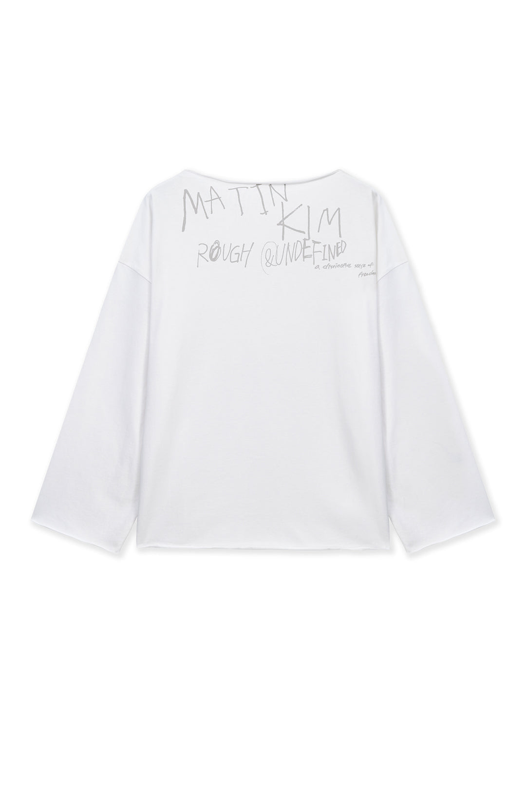 Matin Kim Raw Hem Boat Neck Top — White