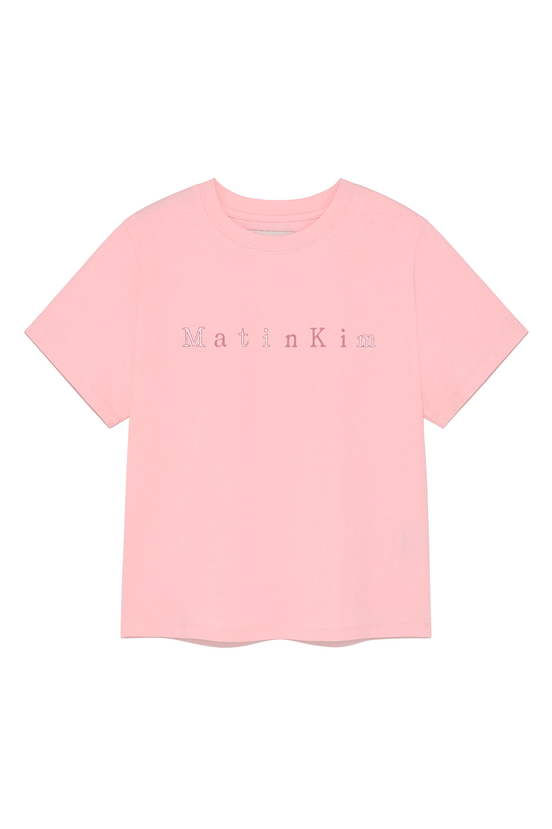 Matin Kim Sticker Graphic Logo Top — Pink