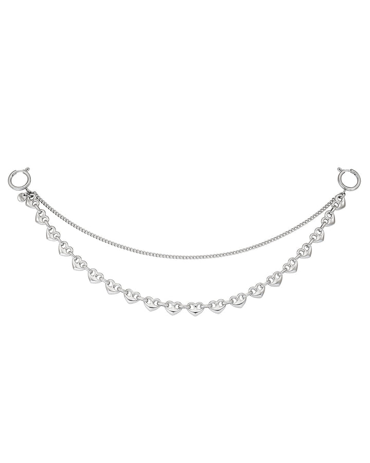Stand Oil Dual Chain Keyring — Silver