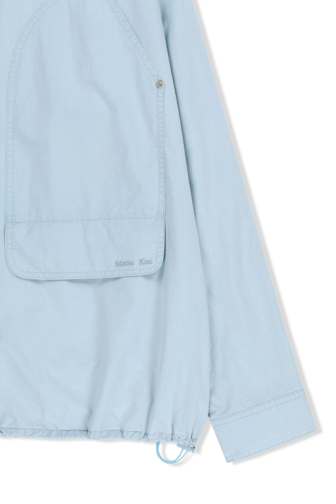 Matin Kim Washed Cotton Drawstring Shirt Sky