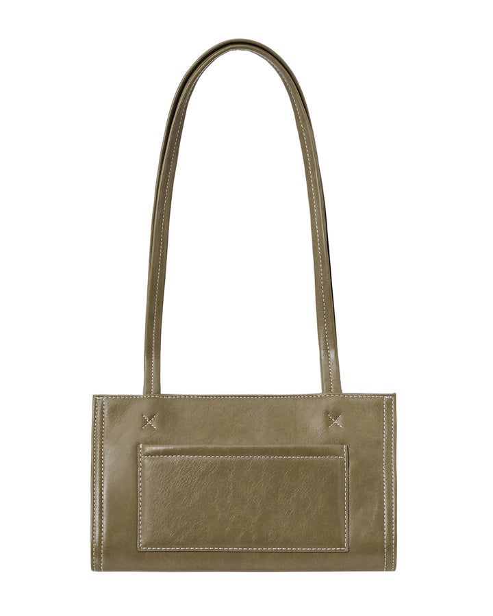 Stand Oil Oblong Tiny Shoulder Bag — Basil green