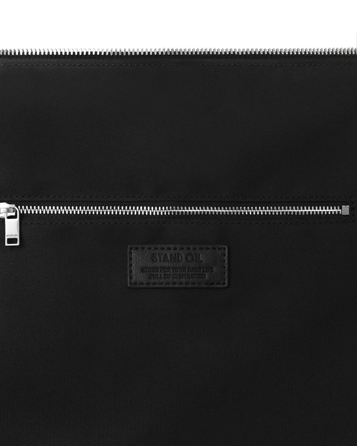 Stand Oil Seine Bag — Twisted Nubuck Crossbody — Black