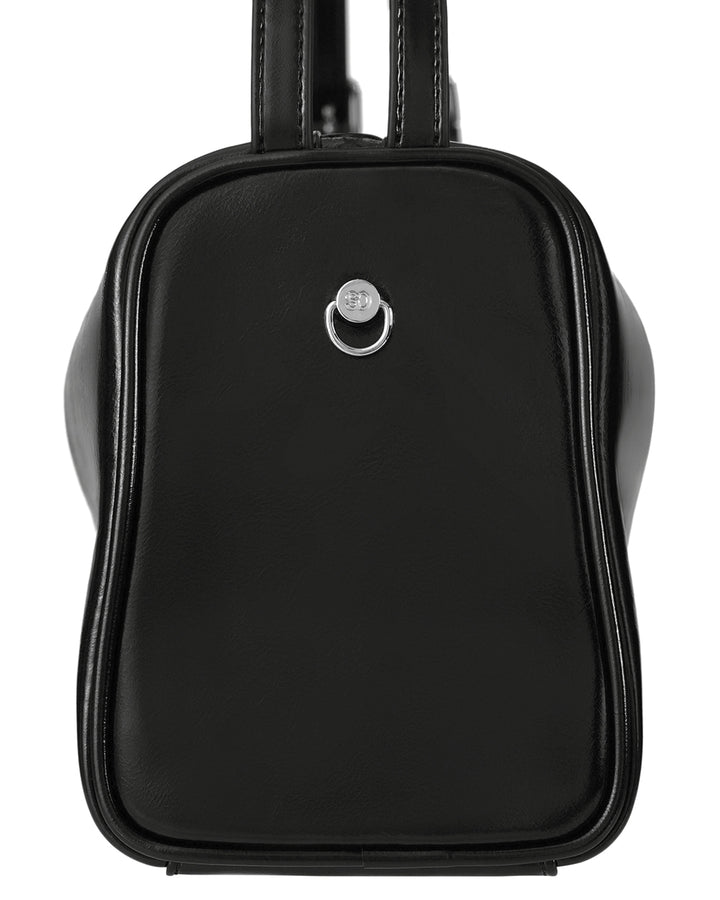Stand Oil Melly Bag — Glossy Wrinkle Leather — Black