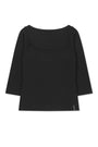 Matin Kim 3/4 Sleeve Layered Tank Top — Black