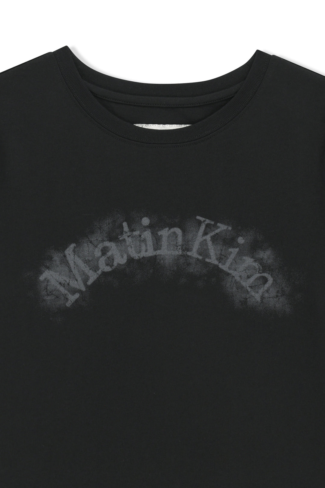 Matin Kim Arch Logo Crop Top — Black