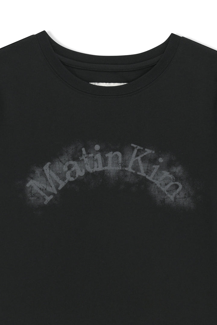 Matin Kim Arch Logo Crop Top — Black