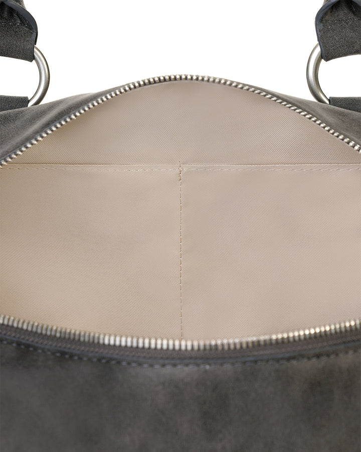 Stand Oil Zuni Bag — Washed Leather Crossbody — Gray