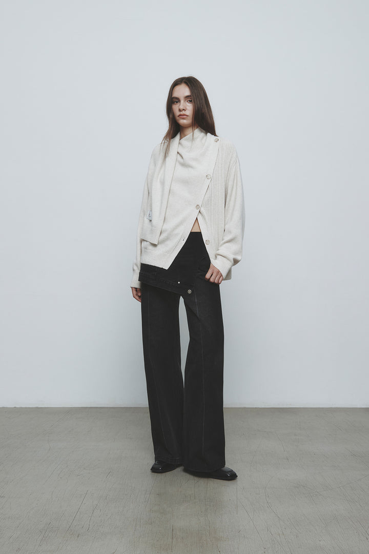 KIMMATIN Muffler Cardigan Light — Beige