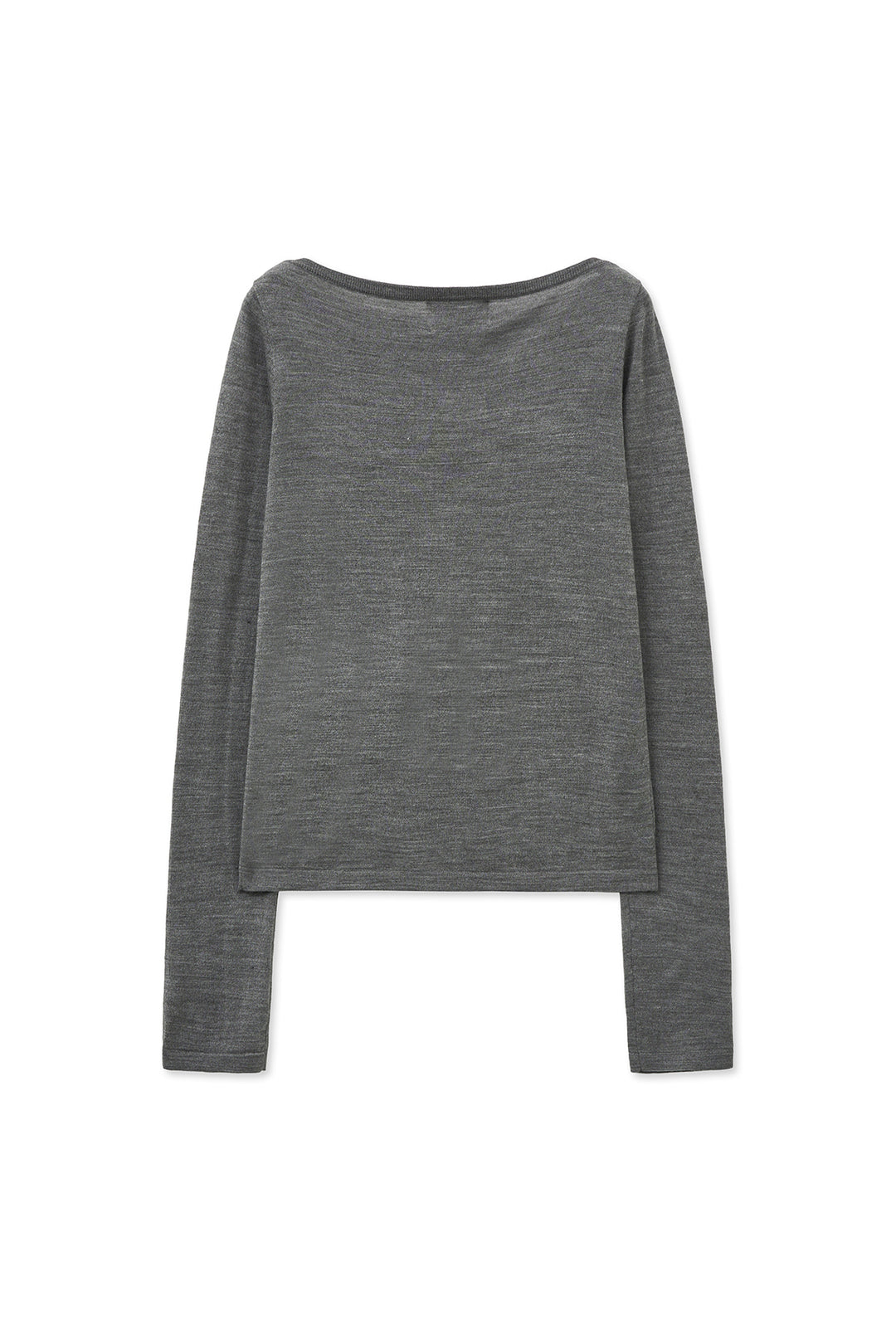 Matin Kim Essential Boat Neck Knit — Gray