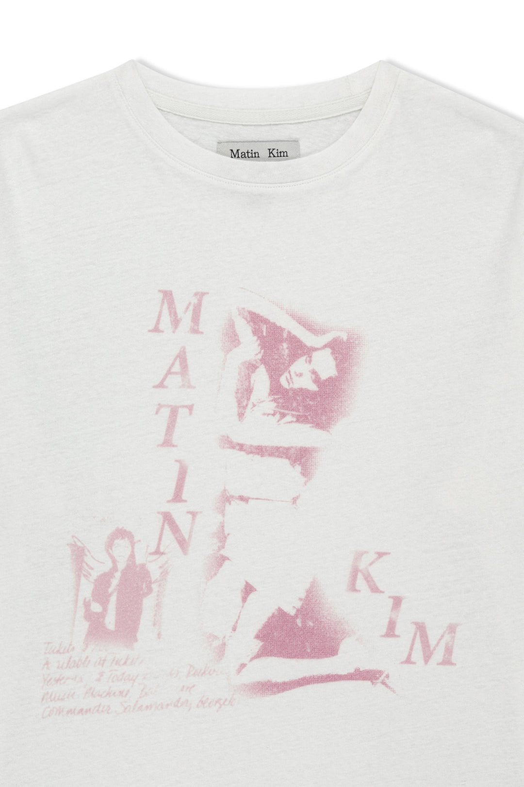 Matin Kim Portrait Graffiti Logo Top — White