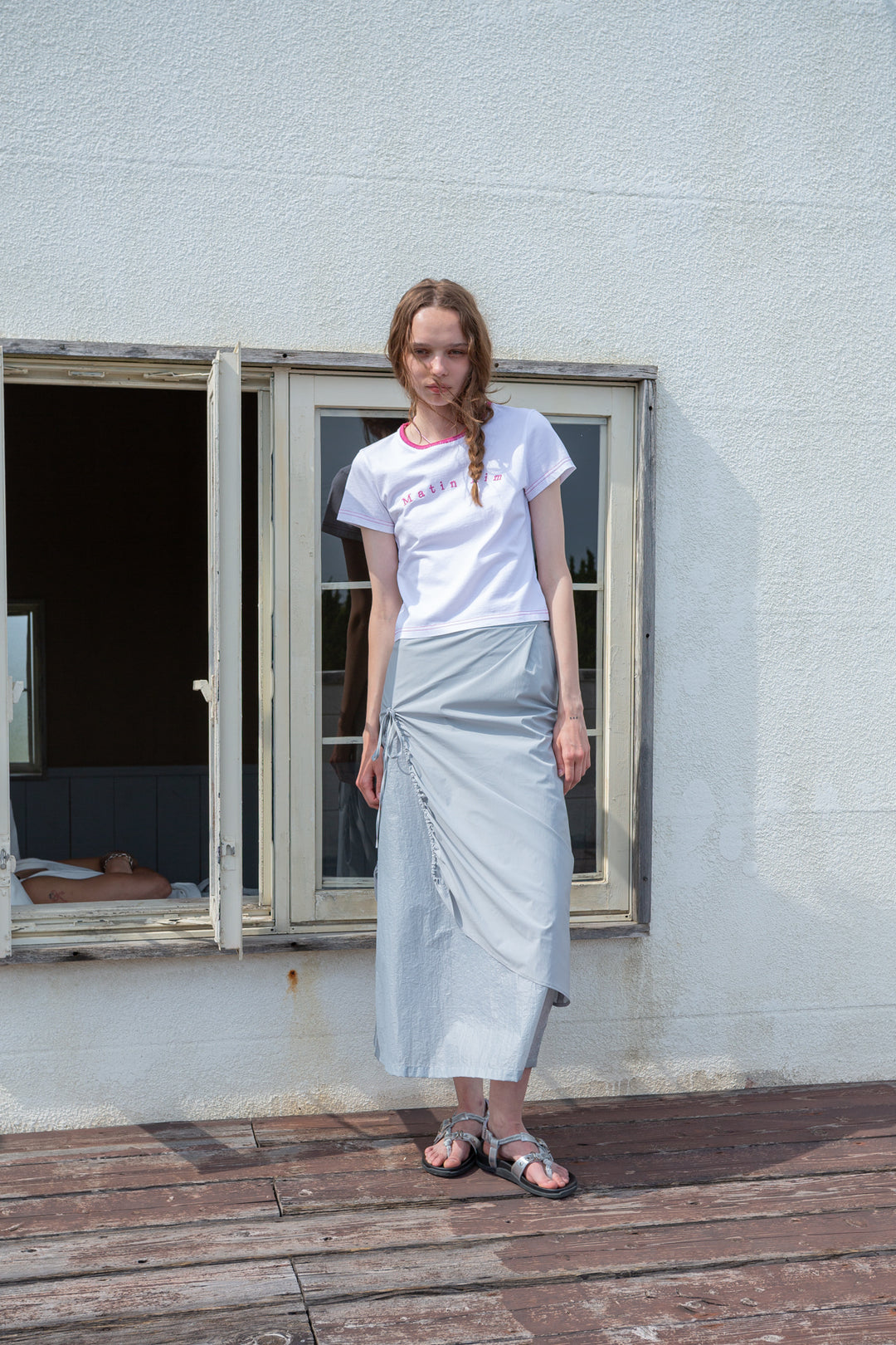 Matin Kim Color Point Arch Logo Top — White