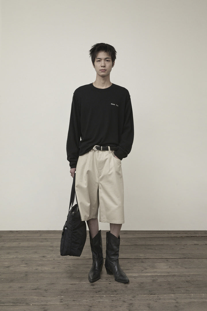 Matin Kim Cashmere Blended Round Knit — Black