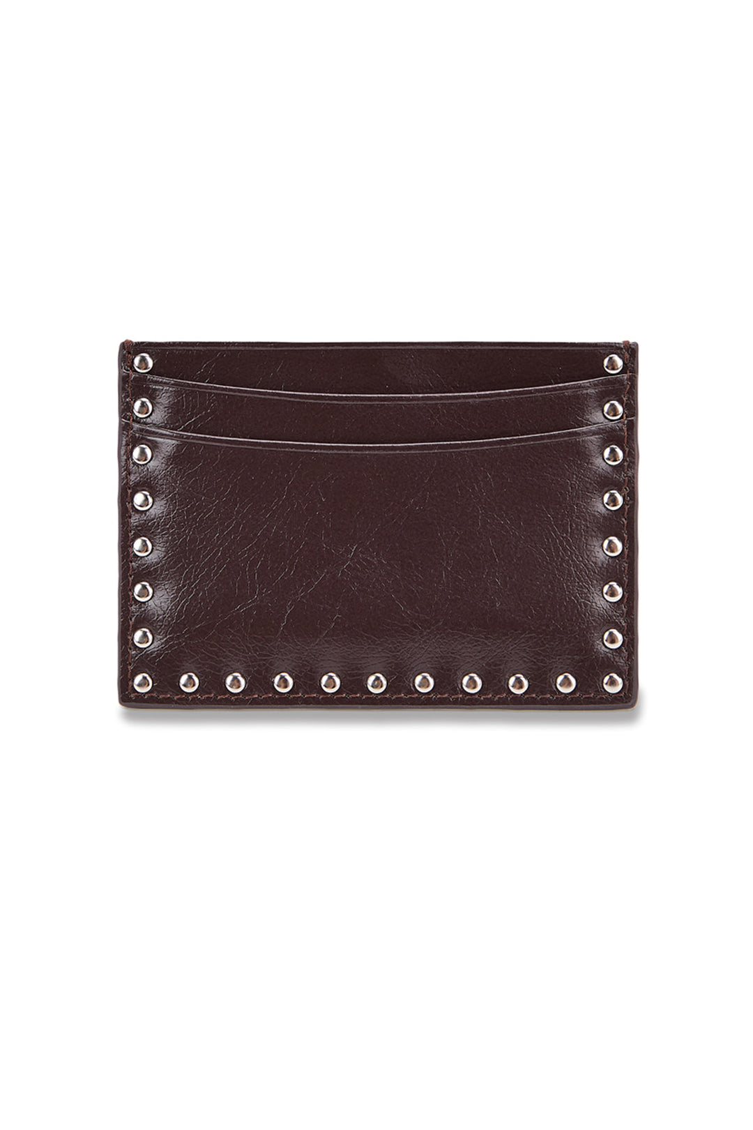Matin Kim Western Stud Card Wallet — Brown