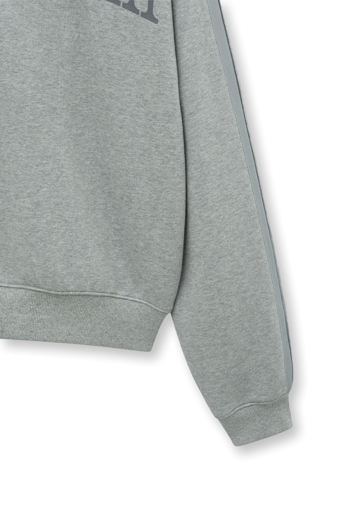 Matin Kim Cut Out Half Zip Sweatshirt — Gray