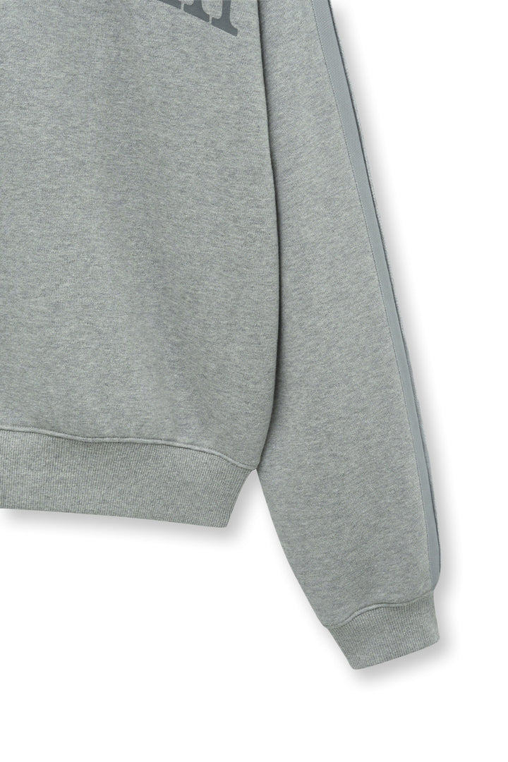 Matin Kim Cut Out Half Zip Sweatshirt — Gray