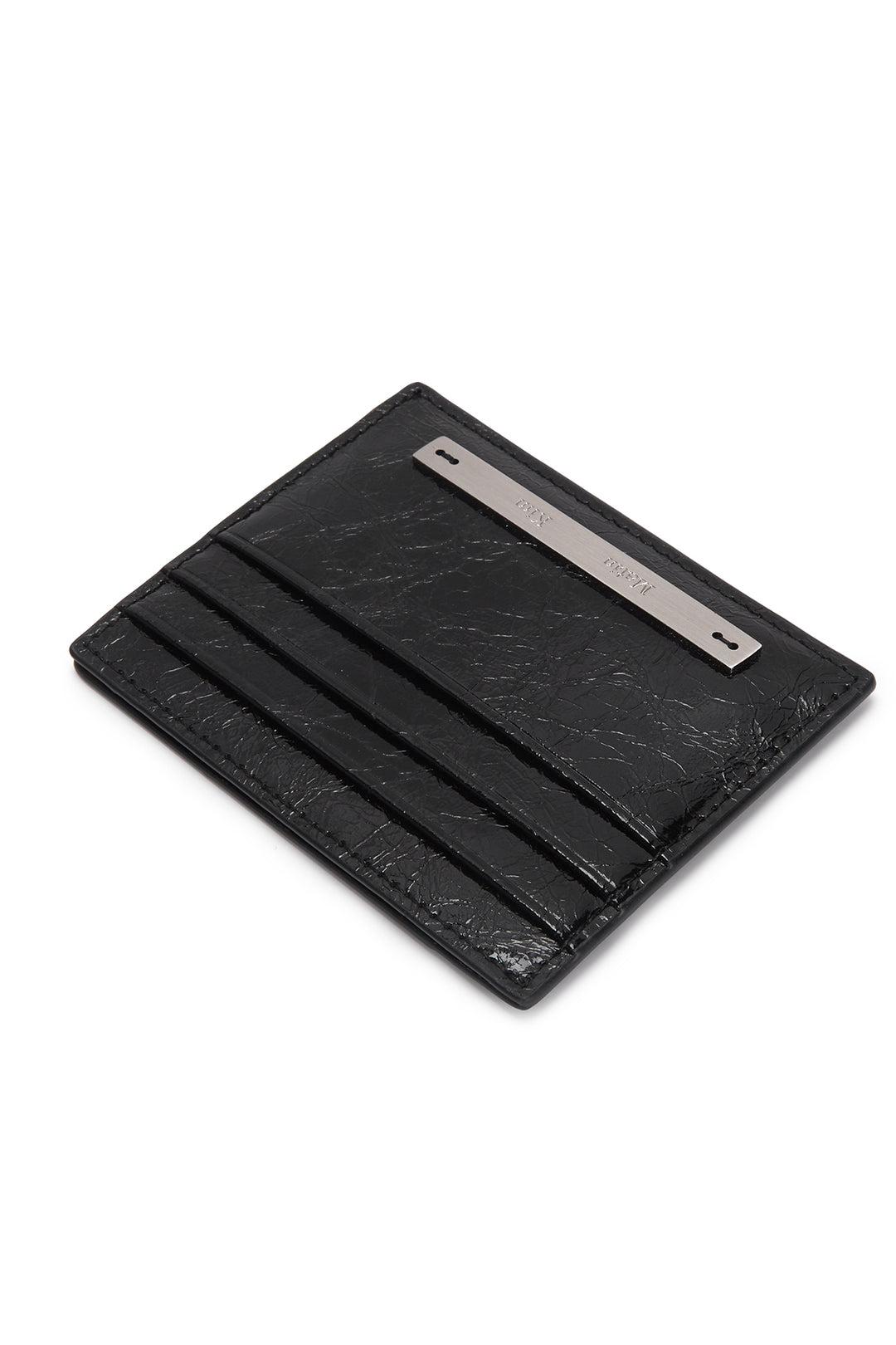 Matin Kim Glossy Slim Metal Card Holder — Black