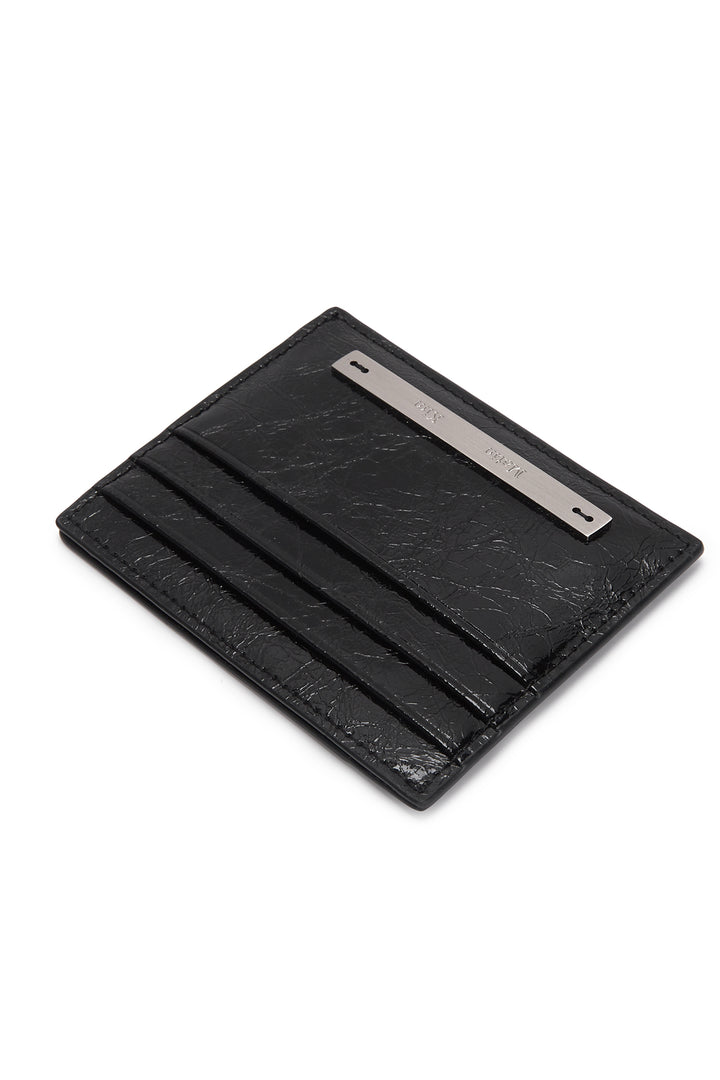 Matin Kim Glossy Slim Metal Card Holder — Black