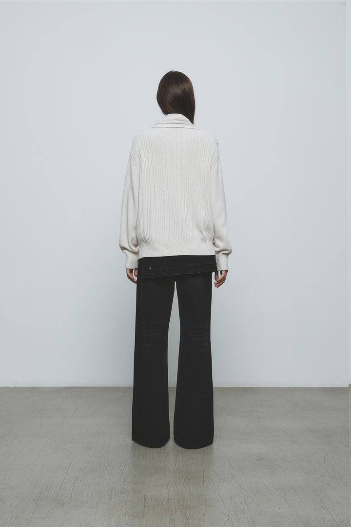 KIMMATIN Muffler Cardigan Light — Beige
