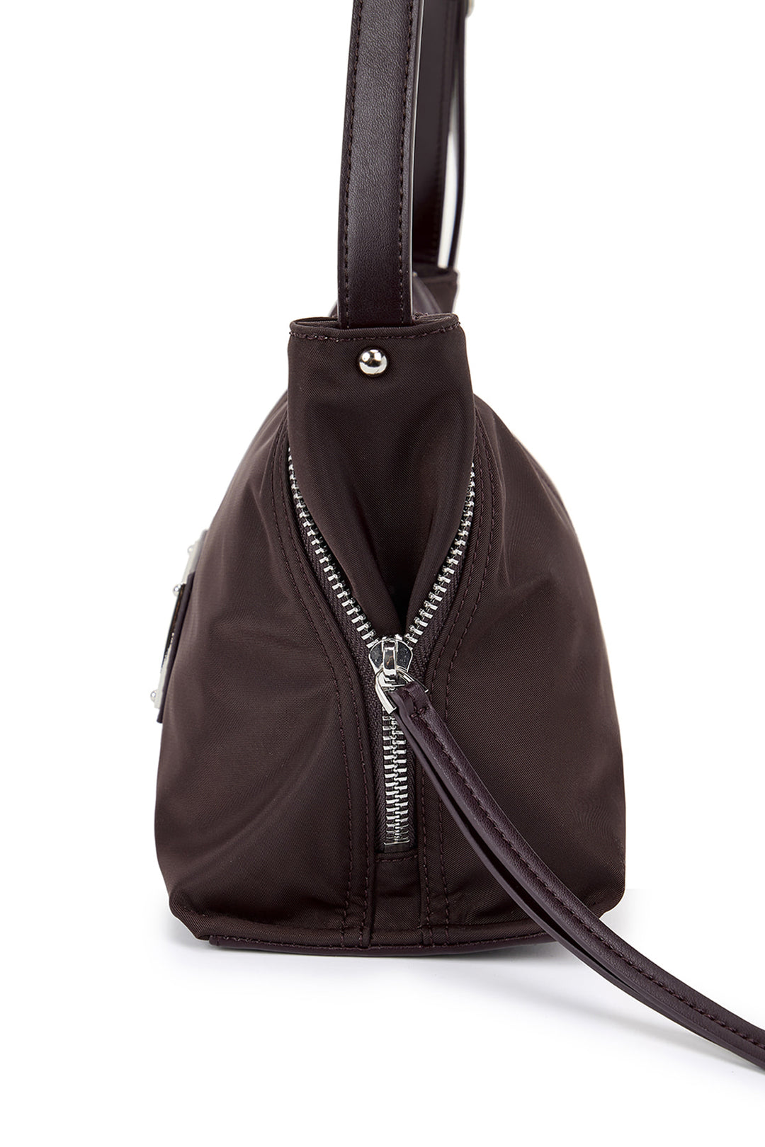 Matin Kim Side Zipper Two-Way Nylon Bag — Wine