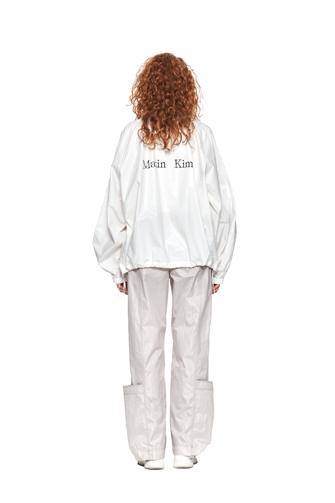 Matin Kim Logo Coating Jumper — Ivory