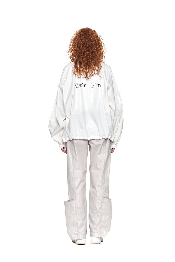Matin Kim Logo Coating Jumper — Ivory
