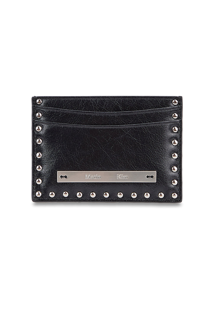 Matin Kim Western Stud Card Wallet — Black