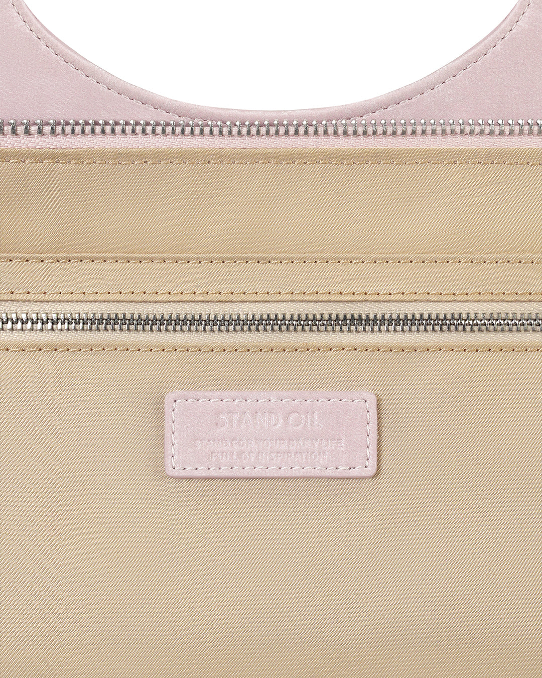 Stand Oil Lene Bag · Wrinkled Leather Crossbody — Pink