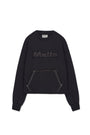 Matin Kim Raw Cut Applique Sweatshirt — Charcoal