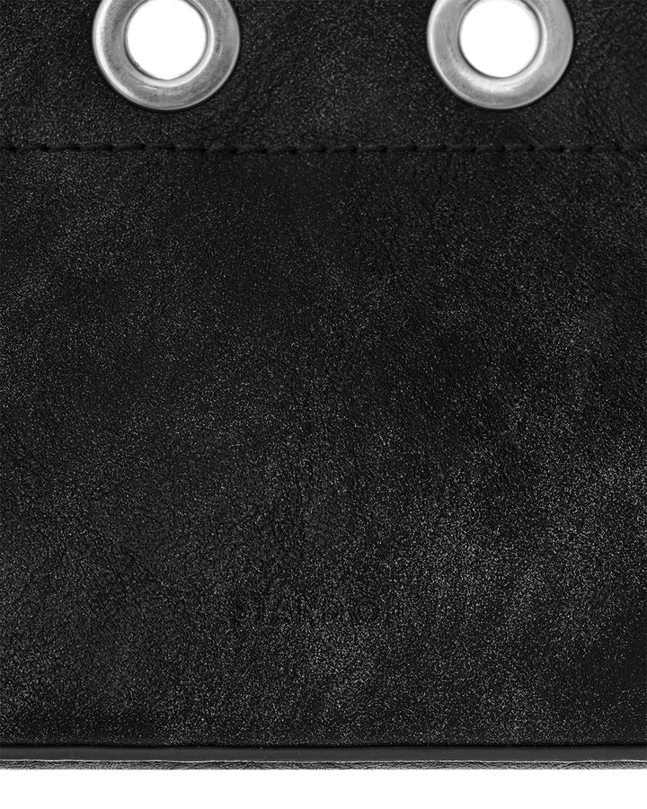 Stand Oil Loop Eyelet Pouch — Square Keychain Bag — Dark Gray